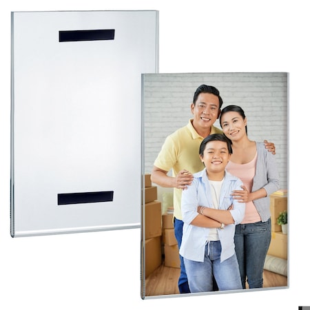Azar Displays Clear Acrylic 11'' x 14'' Magnetic U-Frame, 2PK 129946-GS-2PK